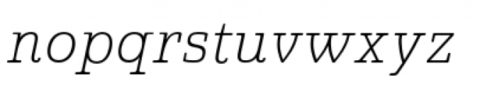 Quatie Normal Thin Italic Font LOWERCASE