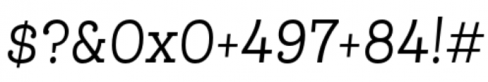 Queulat Condensed Alt Regular Italic Font OTHER CHARS