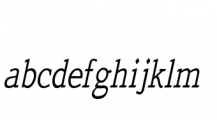 Quick Type Condensed Italic Font LOWERCASE