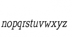 Quick Type Condensed Italic Font LOWERCASE