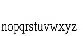 Quick Type Condensed Font LOWERCASE