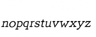 Quick Type Plain Italic Font LOWERCASE