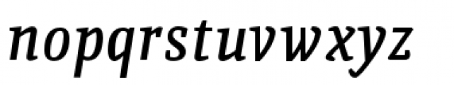 Quiroga Serif Pro Demi Bold Italic Font LOWERCASE