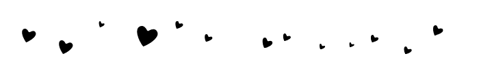 QUIRKY LOVE HEARTS Regular Font LOWERCASE