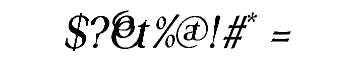 Quaaykop Italic Font OTHER CHARS