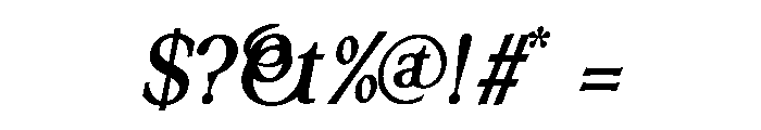 Quaaykop Medium Italic Font OTHER CHARS