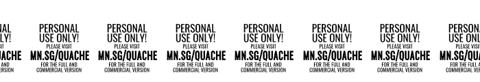 QuacheBlackPERSONAL Font OTHER CHARS