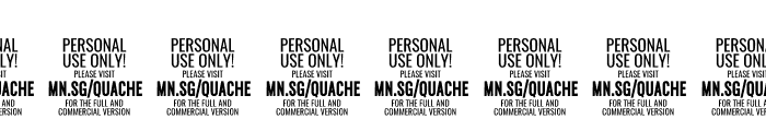 QuacheBoldExpandedPERSONAL Font OTHER CHARS