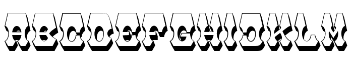 Quadri Hollow Regular Font LOWERCASE