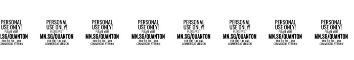 Quanton PERSONAL USE ONLY Regular Italic Font OTHER CHARS
