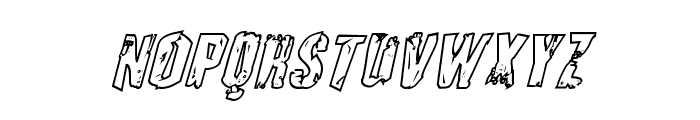 Quarrystone Outline Italic Font UPPERCASE