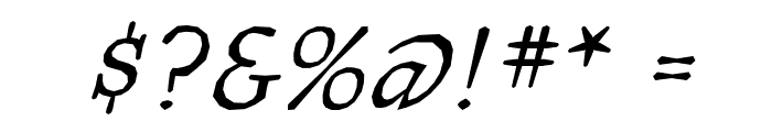 Quas Italic Font OTHER CHARS
