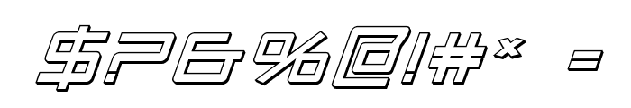 Quasitron 3D Italic Font OTHER CHARS