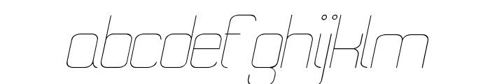 Quattro Thin Italic Font LOWERCASE