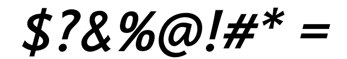 Quebec SemiBold Italic Font OTHER CHARS