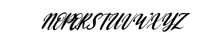 Queency Italic Font UPPERCASE