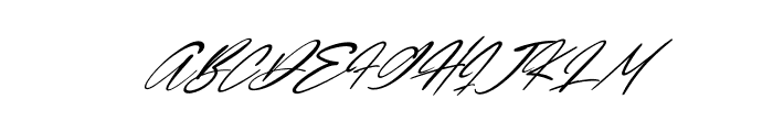 Quenisha Italic Font UPPERCASE