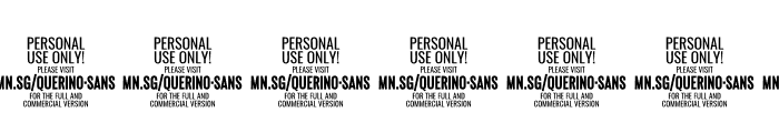 Querino Sans Italic PERSONAL USE Font OTHER CHARS