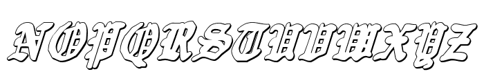 Quest Knight 3D Italic Font UPPERCASE