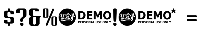 Quickjob Demo Font OTHER CHARS