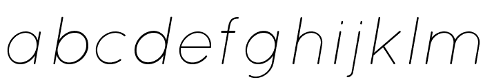 Quicksand-LightItalic Font LOWERCASE