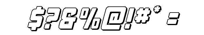 Quicky Nick 3D Font OTHER CHARS