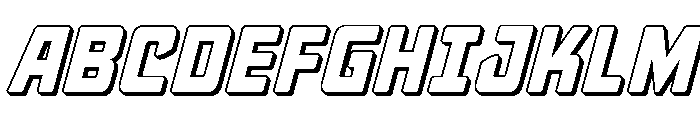 Quicky Nick 3D Font UPPERCASE