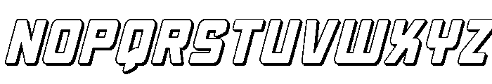 Quicky Nick 3D Font UPPERCASE