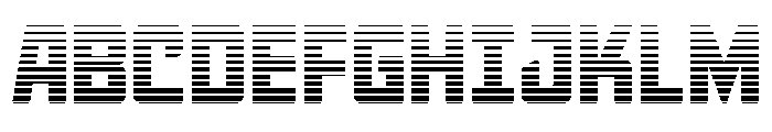 Quicky Nick Gradient Straight Font UPPERCASE