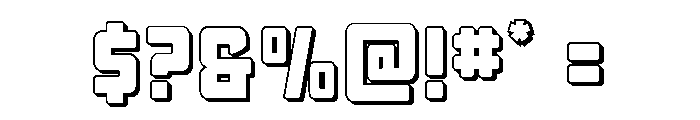 Quicky Nick Straight 3D Font OTHER CHARS