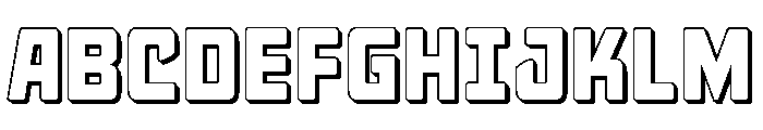 Quicky Nick Straight 3D Font UPPERCASE