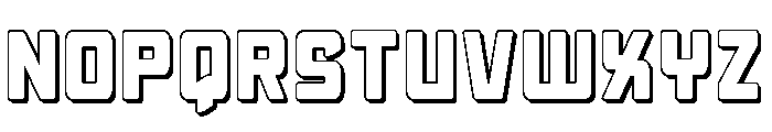 Quicky Nick Straight 3D Font UPPERCASE