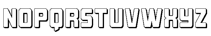 Quicky Nick Straight 3D Font LOWERCASE