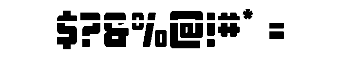 Quicky Nick Straight Laser Font OTHER CHARS