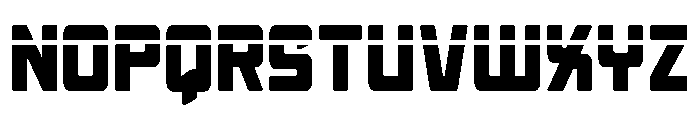 Quicky Nick Straight Laser Font UPPERCASE