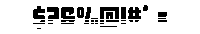 Quicky Nick Straight Twotone Font OTHER CHARS
