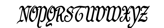 Quill Sword Condensed Italic Font UPPERCASE
