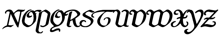 Quill Sword Expanded Italic Font UPPERCASE