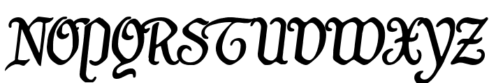 Quill Sword Semi-Italic Font UPPERCASE