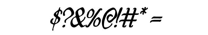 Quill Sword Super-Italic Font OTHER CHARS