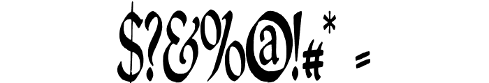 QuillPerpendicularCondensed Font OTHER CHARS
