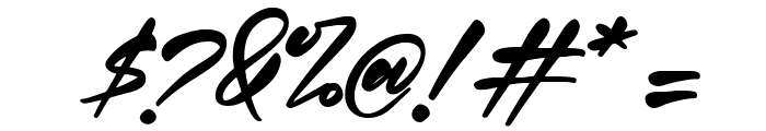 Quillajas Script Oblique Font OTHER CHARS