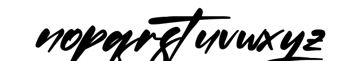 Quillajas Script Oblique Font LOWERCASE