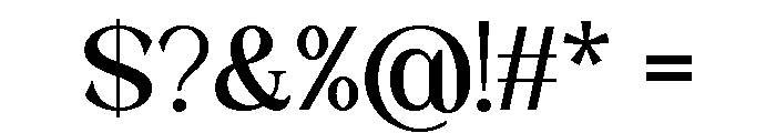 Quinela Regular Font OTHER CHARS