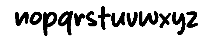 Quirk Inky Font LOWERCASE