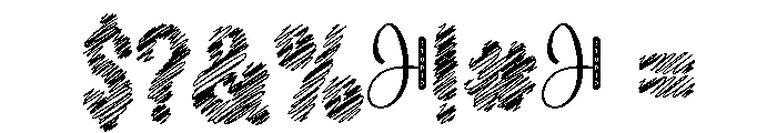 Quirky Shading Font OTHER CHARS