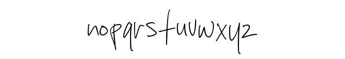Quite Rambling Font LOWERCASE