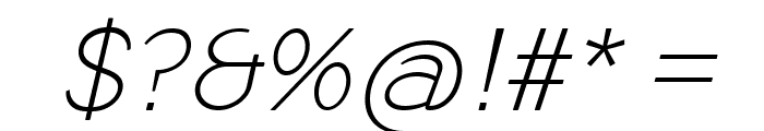 QuotusThin-Italic Font OTHER CHARS