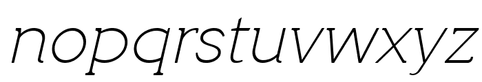 QuotusThin-Italic Font LOWERCASE