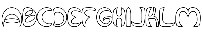Qurve Hollow Font UPPERCASE